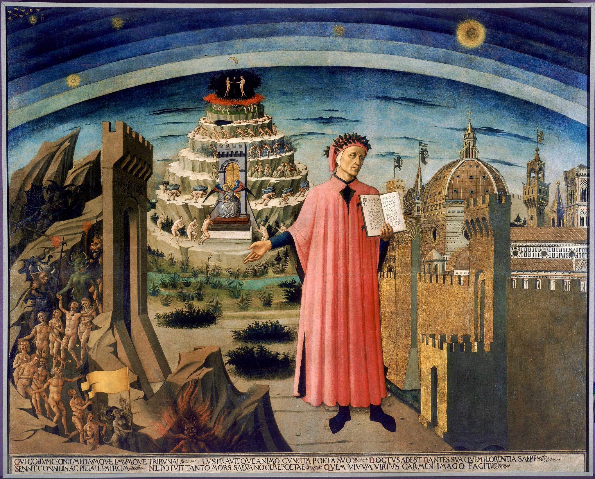 Domenico di Michelino's 1465 painting of Dante Alighieri